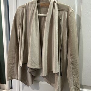 Blank NYC Women's Cream Leather Jacket